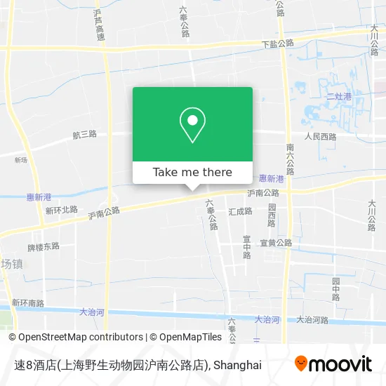 速8酒店(上海野生动物园沪南公路店) map