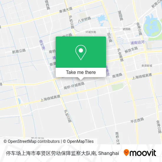 停车场上海市奉贤区劳动保障监察大队南 map