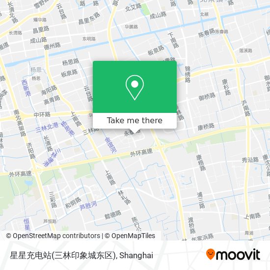 星星充电站(三林印象城东区) map