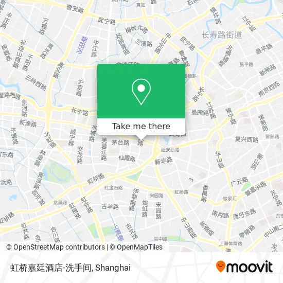 虹桥嘉廷酒店-洗手间 map