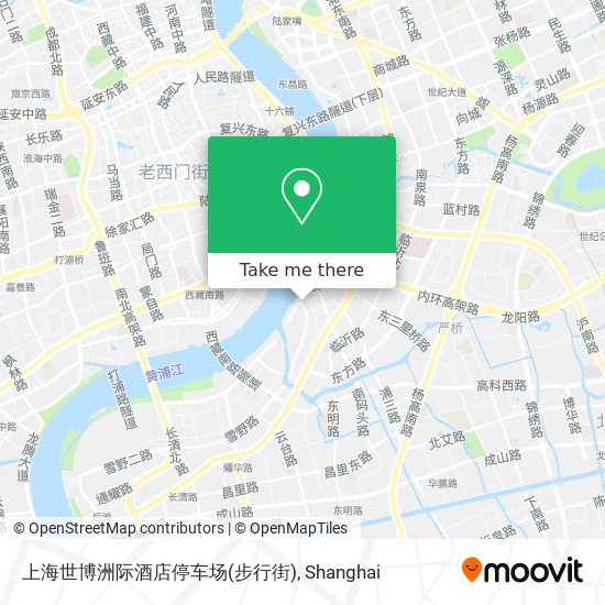 上海世博洲际酒店停车场(步行街) map