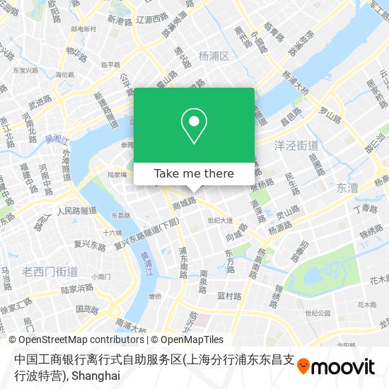 中国工商银行离行式自助服务区(上海分行浦东东昌支行波特营) map