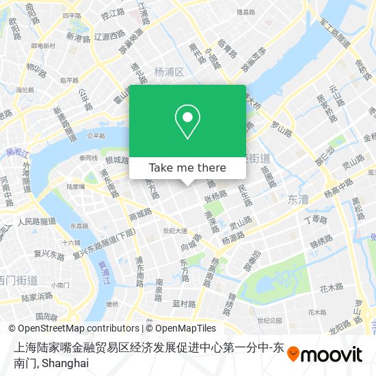 上海陆家嘴金融贸易区经济发展促进中心第一分中-东南门 map