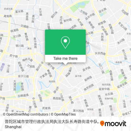 普陀区城市管理行政执法局执法大队长寿路街道中队 map