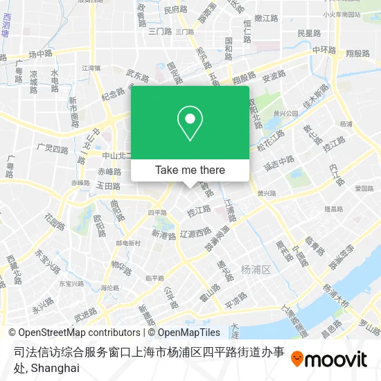 司法信访综合服务窗口上海市杨浦区四平路街道办事处 map