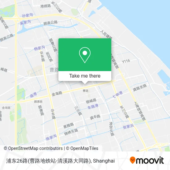 浦东26路(曹路地铁站-清溪路大同路) map