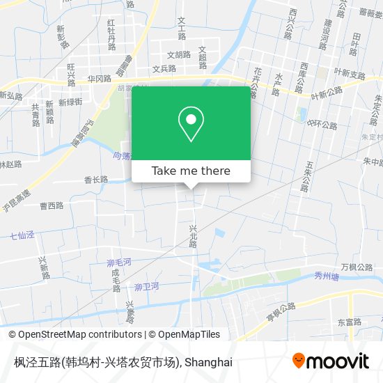 枫泾五路(韩坞村-兴塔农贸市场) map