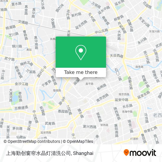 上海勤创窗帘水晶灯清洗公司 map
