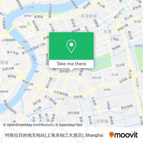 特斯拉目的地充电站(上海东锦江大酒店) map