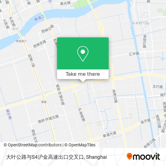 大叶公路与S4沪金高速出口交叉口 map