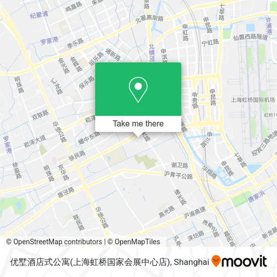优墅酒店式公寓(上海虹桥国家会展中心店) map