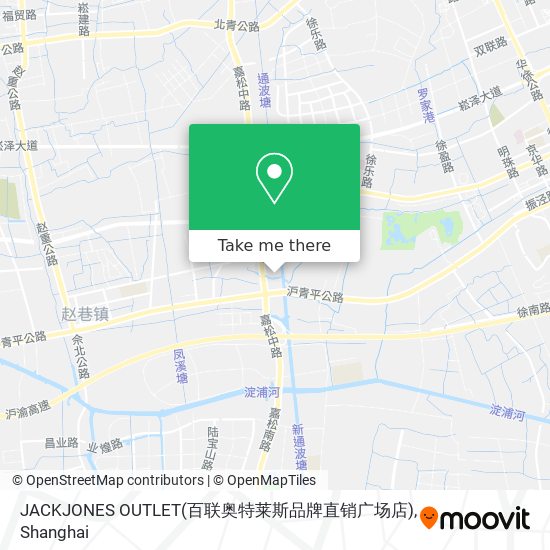 JACKJONES OUTLET(百联奥特莱斯品牌直销广场店) map
