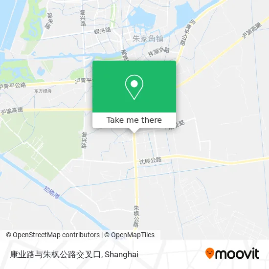 康业路与朱枫公路交叉口 map