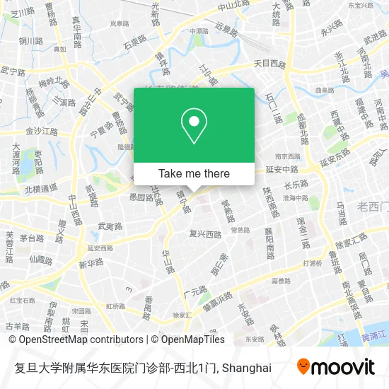 复旦大学附属华东医院门诊部-西北1门 map