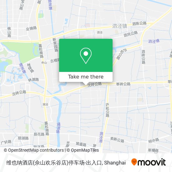 维也纳酒店(佘山欢乐谷店)停车场-出入口 map