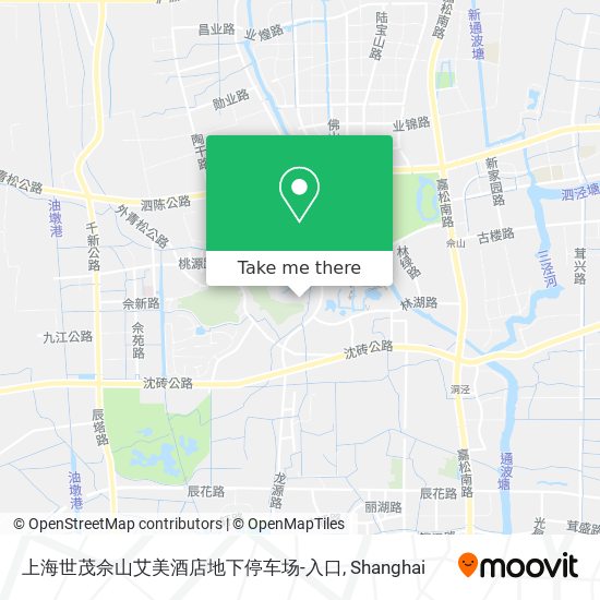 上海世茂佘山艾美酒店地下停车场-入口 map