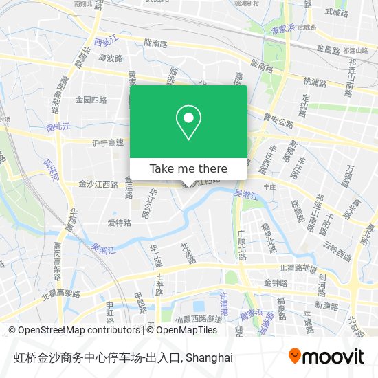 虹桥金沙商务中心停车场-出入口 map