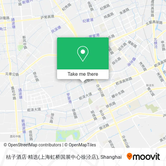 桔子酒店·精选(上海虹桥国展中心徐泾店) map