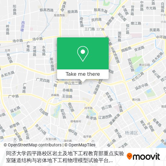 同济大学四平路校区岩土及地下工程教育部重点实验室隧道结构与岩体地下工程物理模型试验平台 map