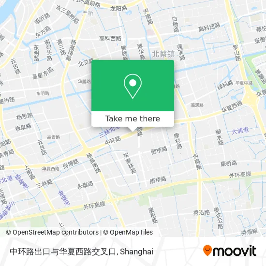 中环路出口与华夏西路交叉口 map