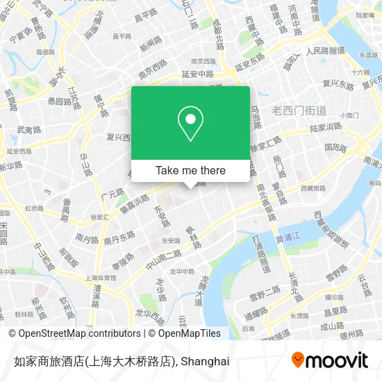如家商旅酒店(上海大木桥路店) map