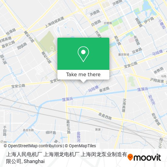 上海人民电机厂  上海潮龙电机厂  上海闵龙泵业制造有限公司 map