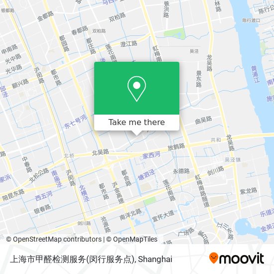 上海市甲醛检测服务(闵行服务点) map