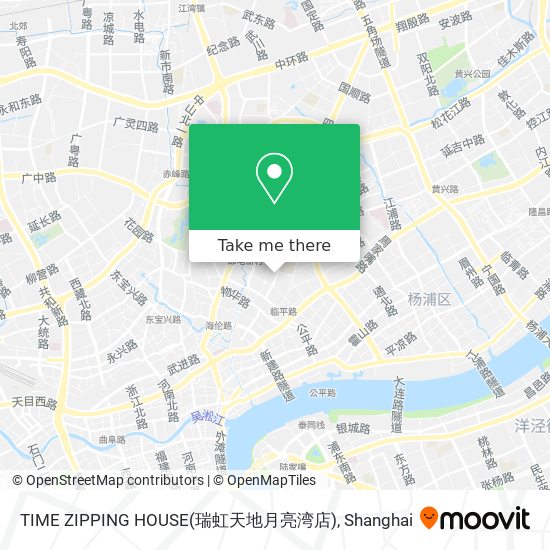 TIME ZIPPING HOUSE(瑞虹天地月亮湾店) map