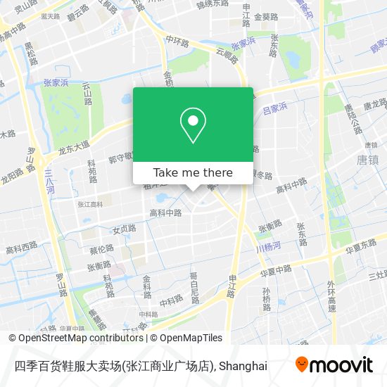 四季百货鞋服大卖场(张江商业广场店) map