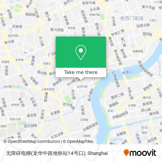 无障碍电梯(龙华中路地铁站14号口) map