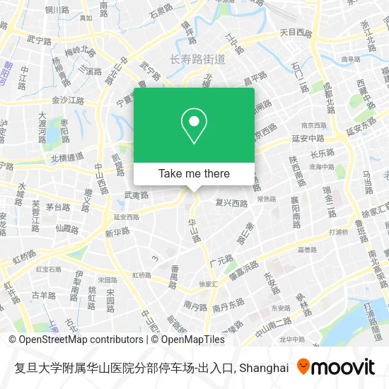 复旦大学附属华山医院分部停车场-出入口 map