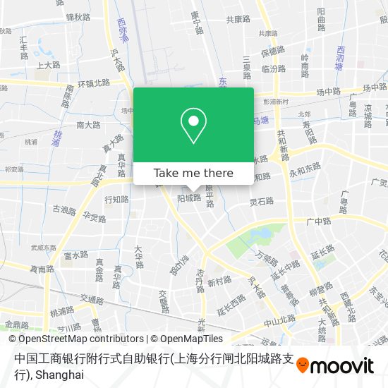 中国工商银行附行式自助银行(上海分行闸北阳城路支行) map