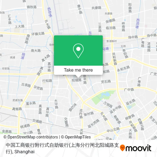 中国工商银行附行式自助银行(上海分行闸北阳城路支行) map