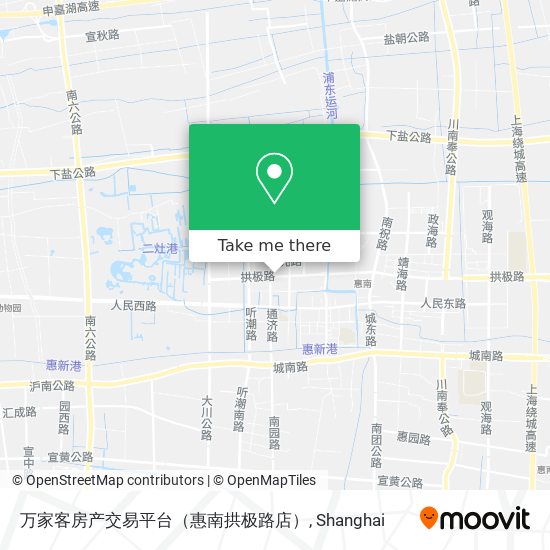 万家客房产交易平台（惠南拱极路店） map