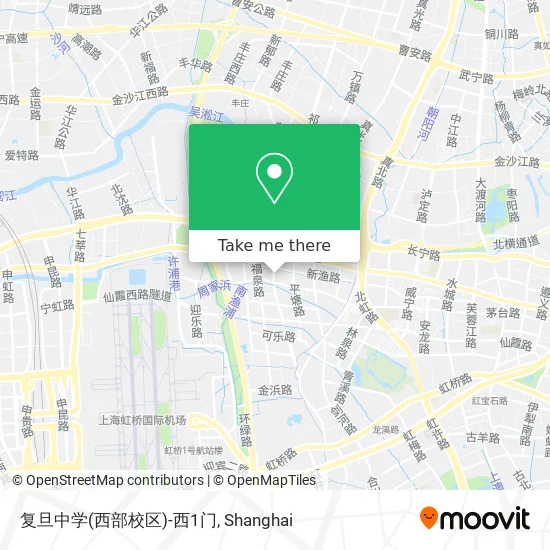 复旦中学(西部校区)-西1门 map