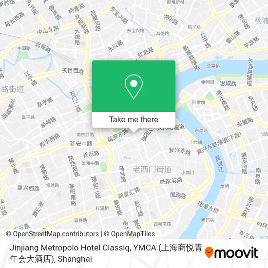 Jinjiang Metropolo Hotel Classiq, YMCA (上海商悦青年会大酒店) map