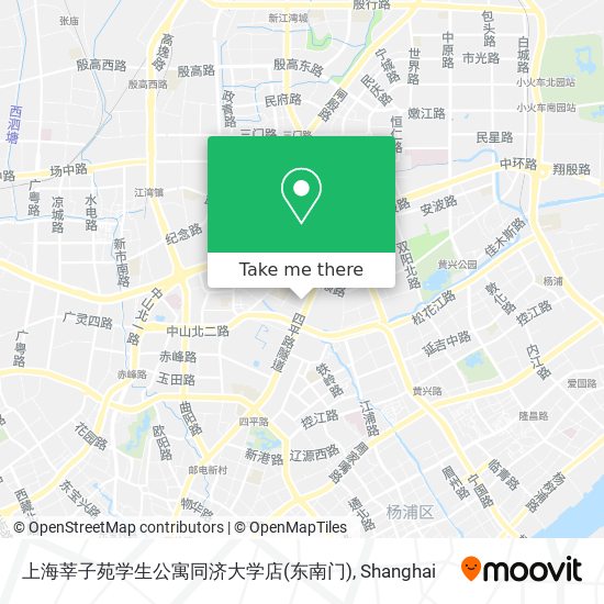 上海莘子苑学生公寓同济大学店(东南门) map