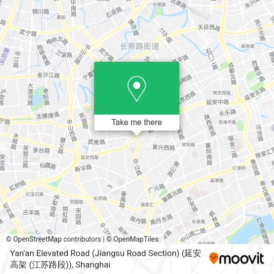 Yan'an Elevated Road (Jiangsu Road Section) (延安高架 (江苏路段)) map