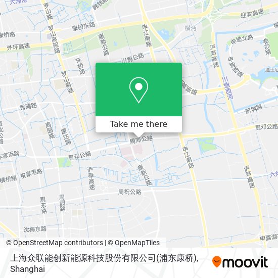 上海众联能创新能源科技股份有限公司(浦东康桥) map