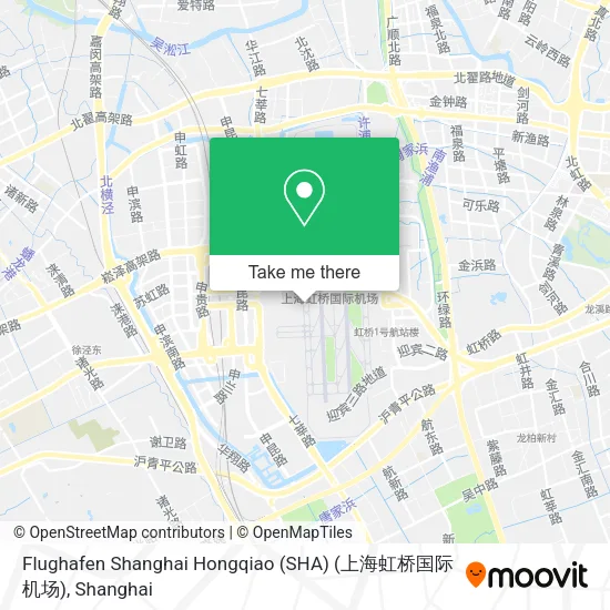Flughafen Shanghai Hongqiao (SHA) (上海虹桥国际机场) map