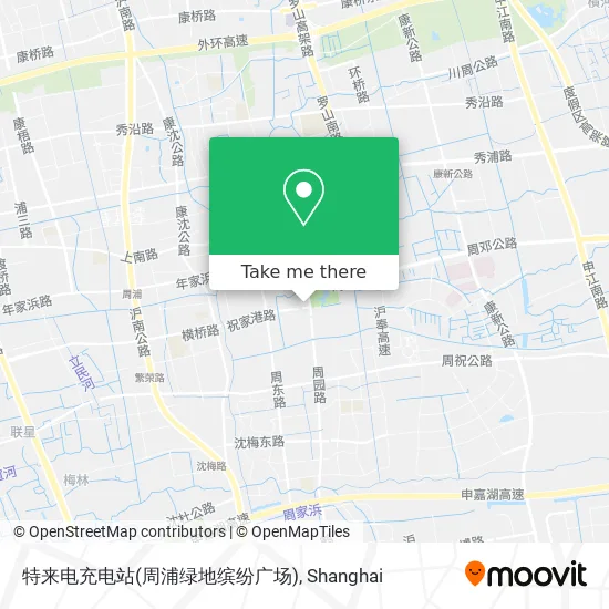特来电充电站(周浦绿地缤纷广场) map