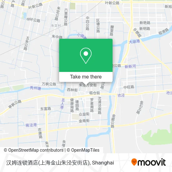 汉姆连锁酒店(上海金山朱泾安街店) map