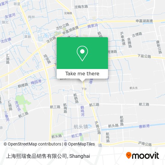 上海熙瑞食品销售有限公司 map