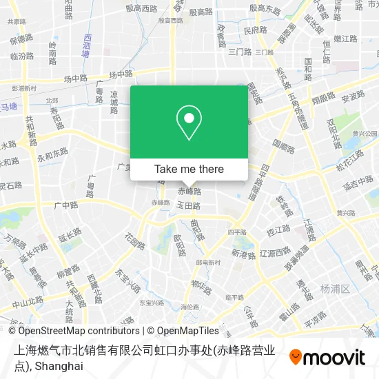 上海燃气市北销售有限公司虹口办事处(赤峰路营业点) map