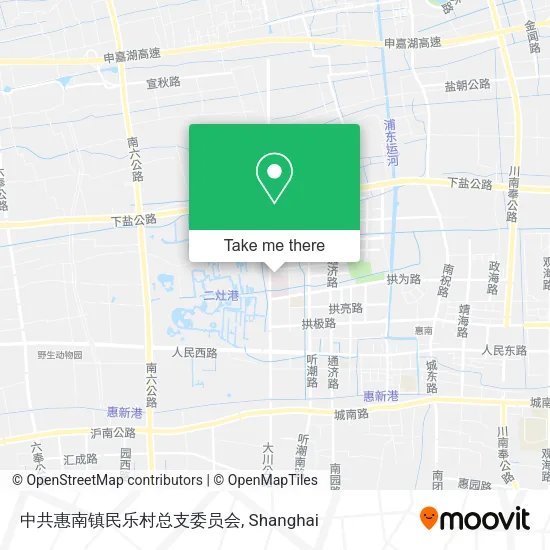 中共惠南镇民乐村总支委员会 map