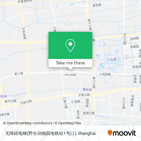 无障碍电梯(野生动物园地铁站1号口) map