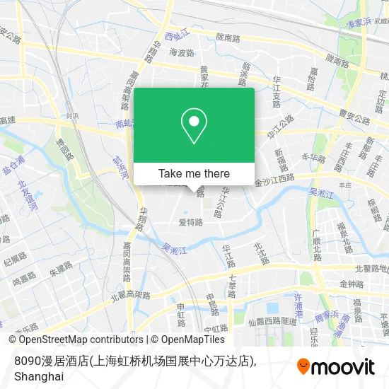 8090漫居酒店(上海虹桥机场国展中心万达店) map