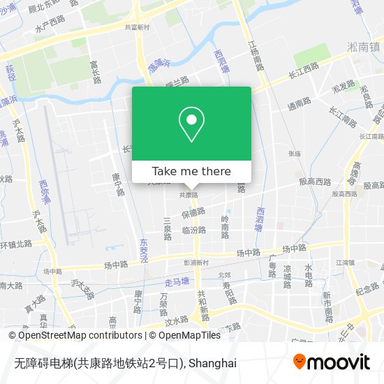 无障碍电梯(共康路地铁站2号口) map