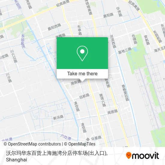 沃尔玛华东百货上海施湾分店停车场(出入口) map