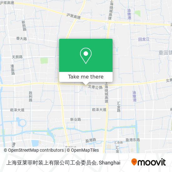 上海亚莱菲时装上有限公司工会委员会 map